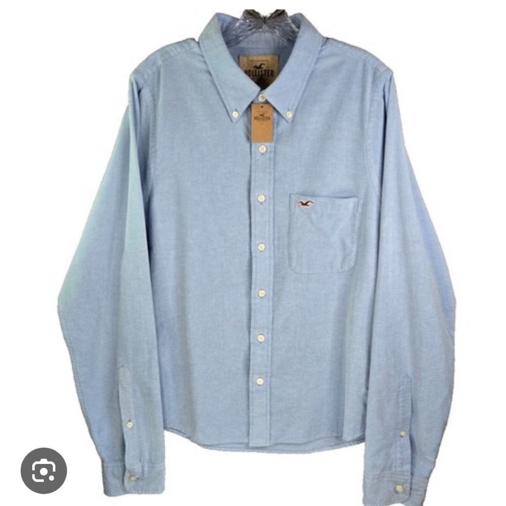 Hollister Men's Sky Blue Casual Shirt